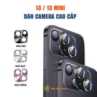 Dán camera Iphone 13 Mini khung nhôm bảo vệ camera kèm kính cường lực, chống trầy xước va đập cho Iphone 13 Mini