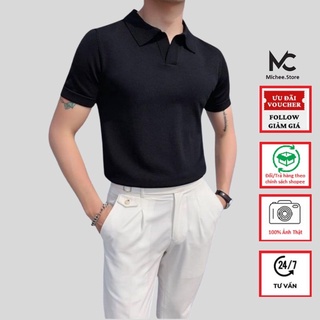 Áo Thun Nam POLO Cổ Bẻ Ngắn Tay,ÁO Phông Nam Dáng Ôm Thời Trang Cam Cấp