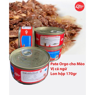 Orgo Pate  Lon lớn 170gr tiết kiệm - Pate cho mèo - Thức ăn dạng ướt cho mèo đóng hộp  Vị Cá hỗn hợp
