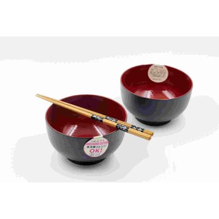 Bát nhựa sơn mài màu đen (cỡ to)