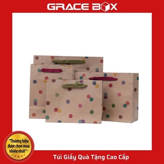 {Giá Sỉ} Túi Giấy Kraft Quà Tặng Chấm Bi Đủ Sắc - Siêu Thị Bao Bì Grace Box
