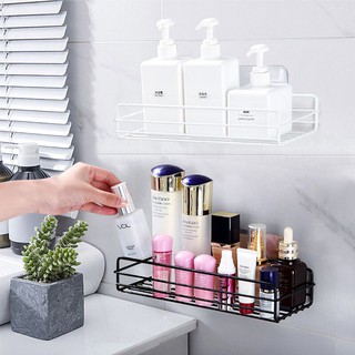 Kệ sắt chữ nhật để đồ nhà tắm, phòng bếp dán tường siêu chắc. Kệ để gia vị inox đa năng 88284 SIÊU THỊ GIA ĐÌNH