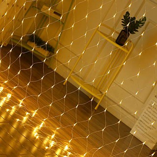 Dây led trang trí mắc lưới (Vàng)