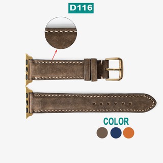 Dây apple watch da bò Vintage D116-khâu tay thủ công- dây apple watch series 3 series 4 series 5