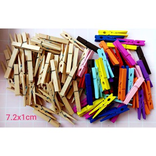 Túi 20 kẹp gỗ lớn 7.2x1cm