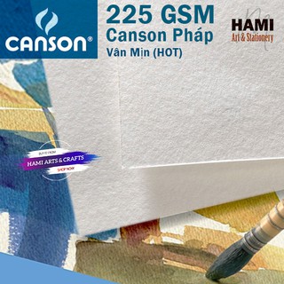 Giấy vẽ màu nước CANSON PHÁP 225gsm (Vân Mịn)