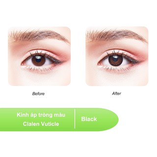 Kính áp tròng màu Clalen Vuticle – BLACK có độ ( 0.00 - 10.00)