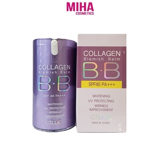 Kem Nền BB Trang Điểm Chống Nắng Collagen CELLIO SPF40 PA+++ 40ml Hàn Quốc