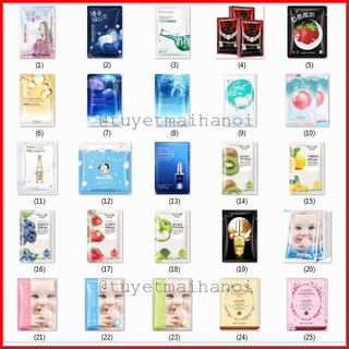Combo 50 miếng mặt nạ dưỡng da cao cấp - Cấp ẩm, dưỡng trắng, kiềm dầu, se khít lỗ chân lông, ngăn ngừa lão hóa