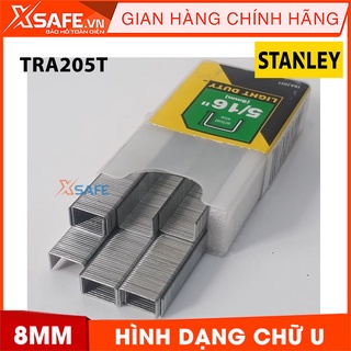 Kim bấm ghim 5/16 inch STANLEY TRA205T 8mm Kim dập ghim hợp kim thép cứng cấp không gỉ, chữ U thông dụng, 1000 chi tiết