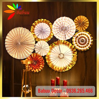 Set quạt giấy trang trí sinh nhật