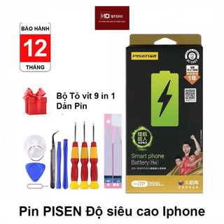 Pin IPhone PISEN dung lượng Siêu cao Siêu Trâu Iphone 6 6s 6Plus 6SPlus 7 7Plus 8 8Plus X Chính hãng 3C EASY