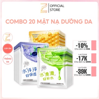 Combo 20 mặt nạ giấy dưỡng trắng da IMAGES mix 3 loại lô hội, việt quất, mật ong mặt nạ mask nội địa Trung ZENTOP