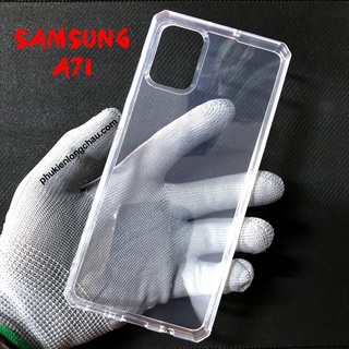 Ốp Lưng Samsung A71 Dẻo Trong Suốt Viền Vuông Chống Sốc Cao Cấp