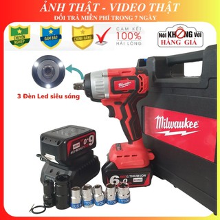 MÁY SIẾT BULONG 2 TRONG 1 MILWAUKEE M199V. SIẾT BULONG KHÔNG CHỔI THAN TẶNG KÈM 6 KHẨU VÀ ĐẦU CHUYỂN VÍT
