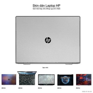 Skin dán Laptop HP màu bạc mịn