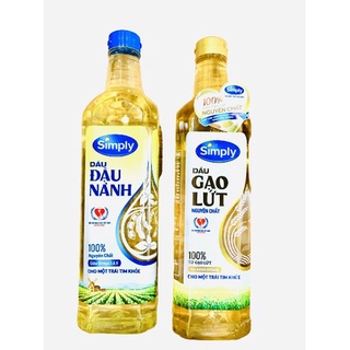 Dầu ăn Simply đậu nành / gạo lứt 1l
