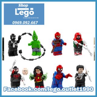 Xếp hình Space Knight Venom<br>- Punk Hulk<br>- Spider-Man - Miles Morales - Shazam Lego Minifigures POGO PG8198