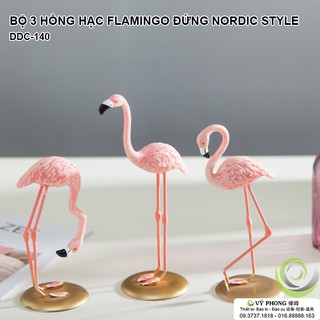 TƯỢNG HỒNG HẠC FLAMINGO ĐỨNG NORDIC STYLE ĐẠO CỤ TRANG TRÍ CHỤP ẢNH DDC-140a,b,c,d