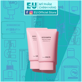 [Loại 50 ml] The SAEM Eco Earth Power Pink Sun Cream Kem Chống Nắng Hồng phiên bản mới