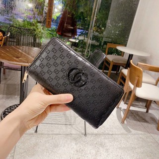 Ví dài cầm tay da dập họa tiết sang trọng full box kèm hộp hàng nhập Quảng châu loại 1 VDGG01 + hình shop chụp