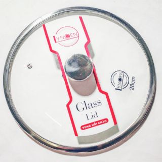 Nắp vung nồi chảo kính cường lực viền inox Lyncen