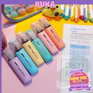 Bút Highlight Pastel BC727 Đánh dấu nhiều màu dùng để trang trí sổ bullet journal Lẻ 1 Bút