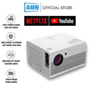 Máy chiếu mini Fullhd 1080p- AUN F90w- Phân giải thực chuẩn 1080p, độ sáng cao 4200 lumen, xem phim, chiếu phòng họp nhỏ