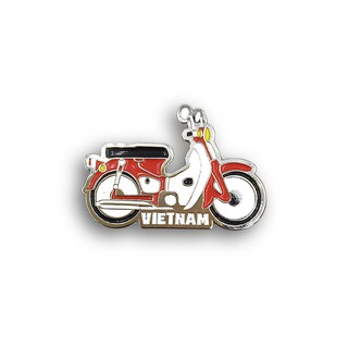 Quà tặng lưu niệm Việt Nam - Enamel Pin - Huy Hiệu Xe Cub Đỏ