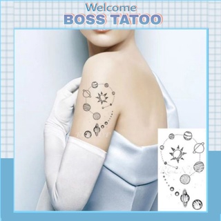 Hình xăm hệ hành tinh t052. Xăm dán tatoo mini tạm thời, size <10x6cm