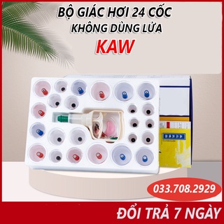 Đồ giác hơi - Dụng cụ giác hơi tại nhà - Bộ giác hơi 24 phụ kiện không dùng lửa loại xịn Bảo hành toàn quốc