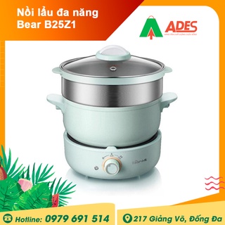 Nồi lẩu đa năng Bear B25V1 xanh ngọc - BẢN NỘI ĐỊA - Chính hãng Bảo hành 12 tháng - Nấu, Chiên, Xào, Lẩu - NEW 2021