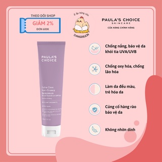 Kem chống nắng cơ thể chống thấm nước đến 8h Paula's Choice Extra Care Non Greasy Sunscreen SPF 50 148ml
