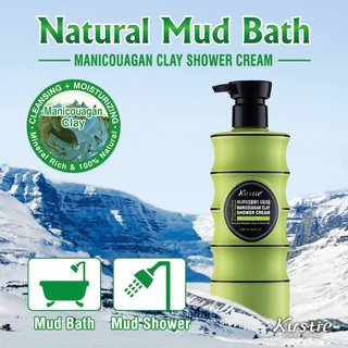 Sữa Tắm Bùn Khoáng Làm sạch Sâu Dưỡng Ẩm Cho Da KUSTIE 500ml Chính Hãng Pháp - Chiết Xuất Từ Đất Sét Vùng Manicouaga