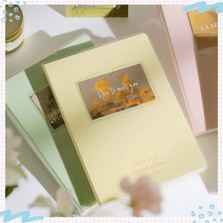 Sổ tay Note For ruột grid ô vuông bìa màu pastel aesthetic kèm 4 card ảnh