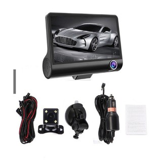 Camera Hành trình Ô tô 3 mắt Camera Hồng ngoại Màn hình hiển thị 4in Full HD kèm thẻ nhớ 32G