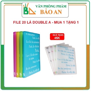 [KHUYẾN MẠI] File 20 Lá Double A Thiết Kế Kiểu Paris- Mua 1 tặng 1