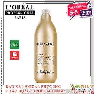 Dầu xả tóc L'oreal phục hồi 3 tác động Lipidium 1000ml | Ladydeal.vn
