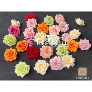 Combo 10 Đầu Bông Hoa Hồng Tàu Cao Cấp - HOA GIẢ,HOA LỤA.