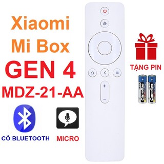Remote điều khiển Xiaomi Mi box GEN 4 MDZ-21-AA (Micro điều khiển giọng nói - Bluetooth - Tặng pin)