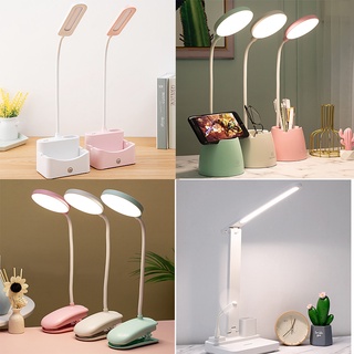 Đèn Bàn Học Ánh Sáng Vàng Trắng Pin Sạc  Điều Chỉnh Được Độ Sáng