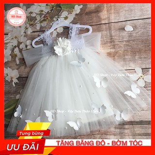 Đầm cho bé gái 1 tháng tuổi / 5 tuổi FREESHIP Đầm trắng cho bé gái
