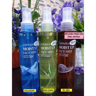 Xịt Khoáng Aspasia 150ml Collagen/Nha đam/Ốc sên