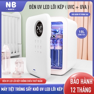Máy tiệt trùng, sấy khô bình sữa bằng tia UV LED lõi kép Nubite AS18 dung tích 18L chính hãng bảo hành 12 tháng