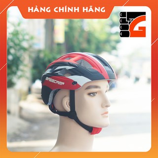 [Mã LIFEAU5SALE giảm 20k đơn 50k] Nón bảo hiểm xe đạp chính hãng Basecamp B666 - Nhập khẩu - Đen đỏ