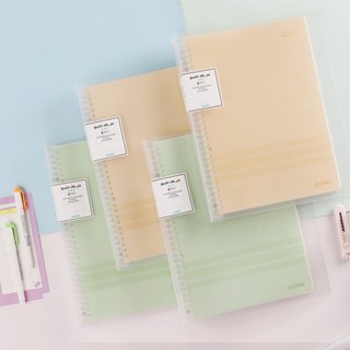 Sổ còng Binder nhựa Klong A4 40 tờ Caro,màu Patesl, Klong MS 554