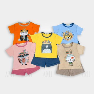 (7-17kg) Đồ bộ bé trai và đồ bộ bé gái QATE696 QATE882 - bộ quần áo trẻ em cộc tay họa tiết thổ dân