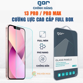 Kính cường lực Iphone 13 chính hãng GOR trong suốt full màn hình cho Iphone 13