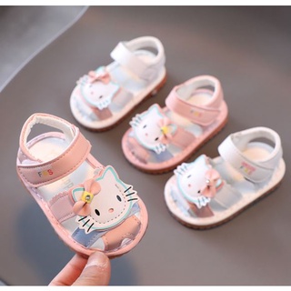 Sandal tập đi cho bé đế mềm chống trơn trượt Kitty kêu chip chíp cho bé 2105