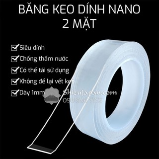 Băng Keo 2 Mặt Nano Siêu Dính Chống Thấm Nước (Bản rộng 5cm)